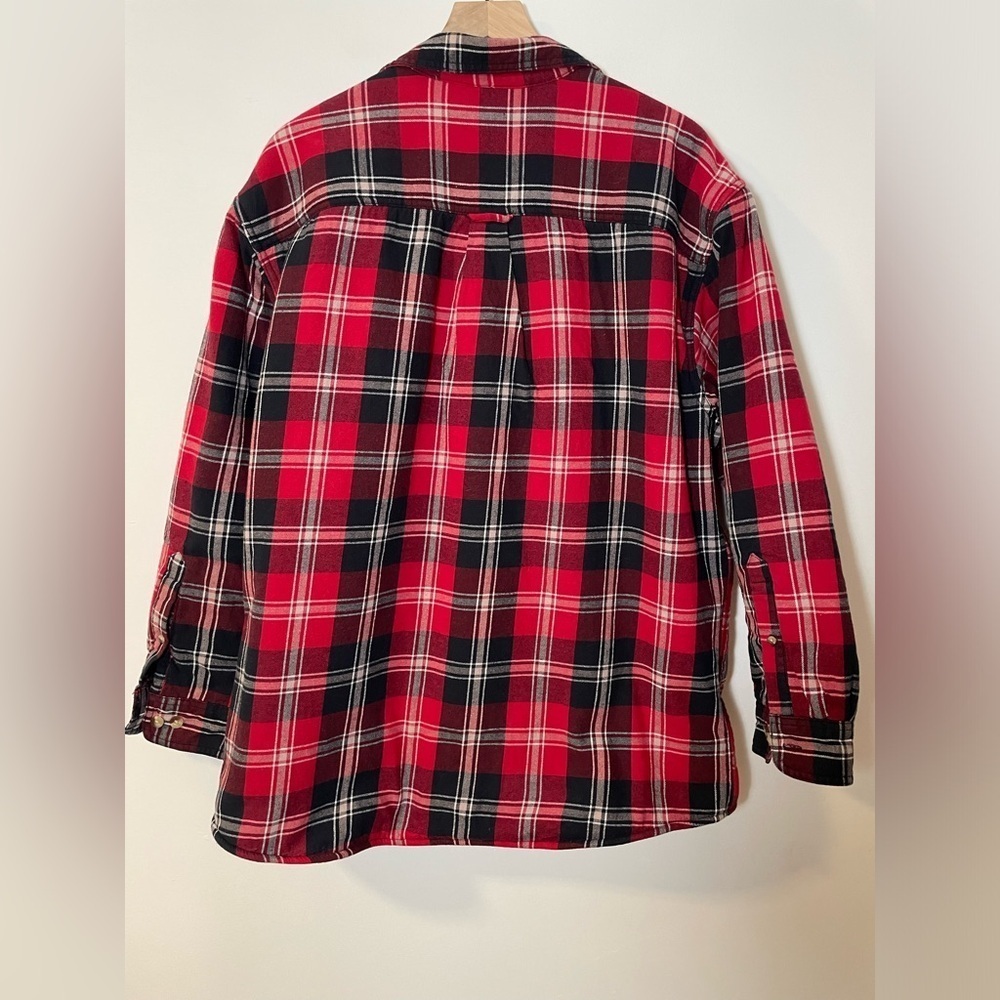 Redhead Flannel Shirt Jacket Sherpa Lined Red Plaid Men’s XL Barn Coat Shacket - Picture 7 of 12
